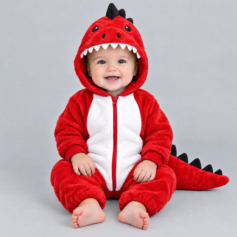 Baby dinosaur costume in Red