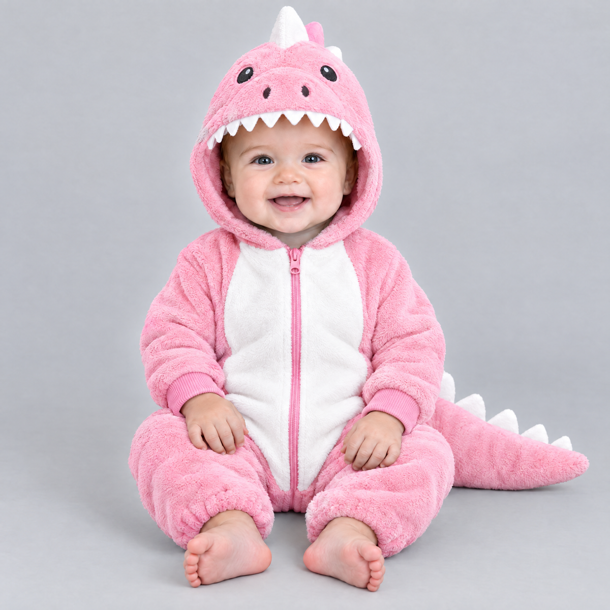 Baby dinosaur costume in Pink